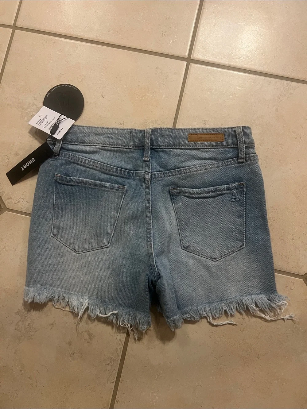 Articles Of Society Light Wash Distressed Denim Cutoff Shorts